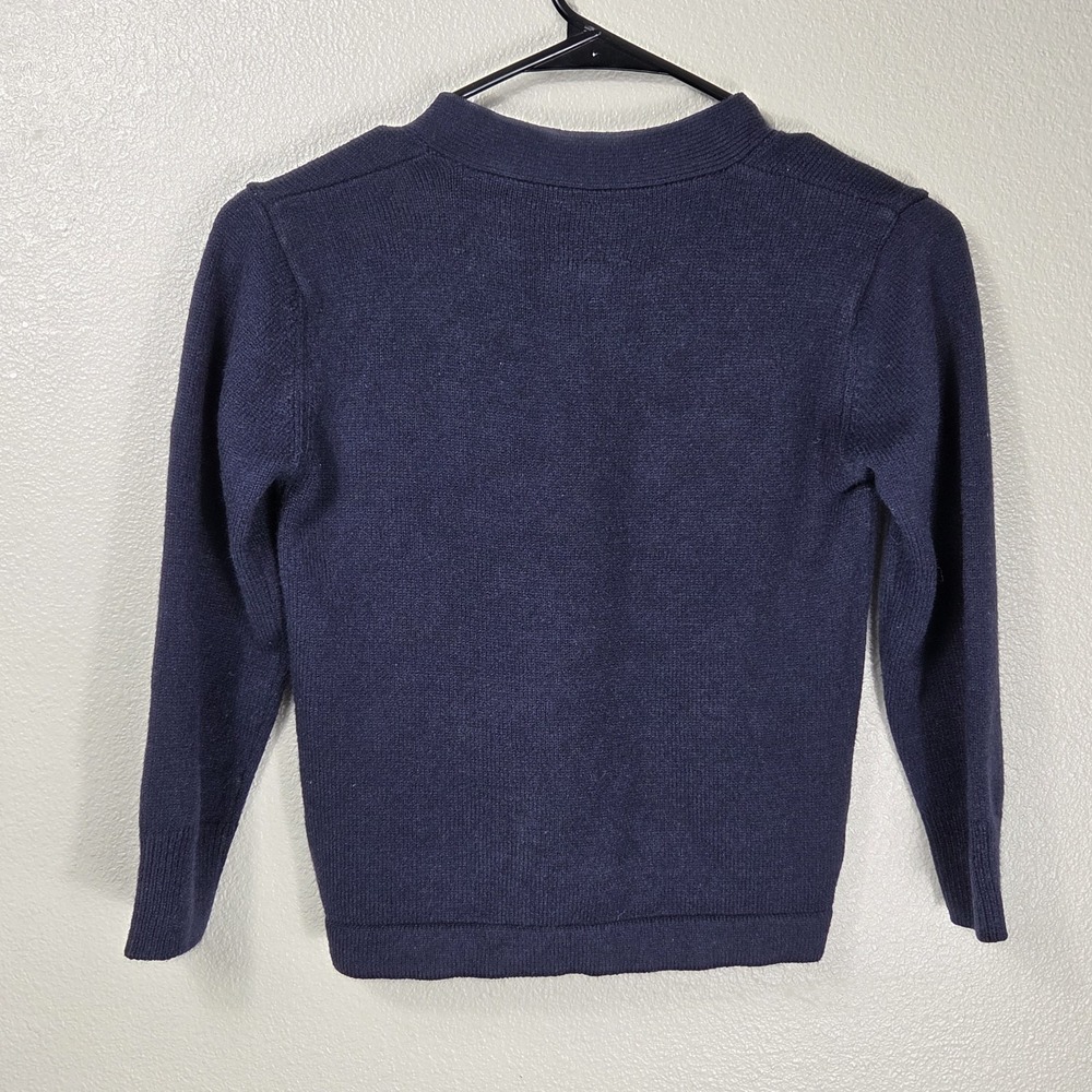 French Toast Girls Navy Button Front School Uniform Cardigan Sweater Size 6/7 - Picture 5 of 5